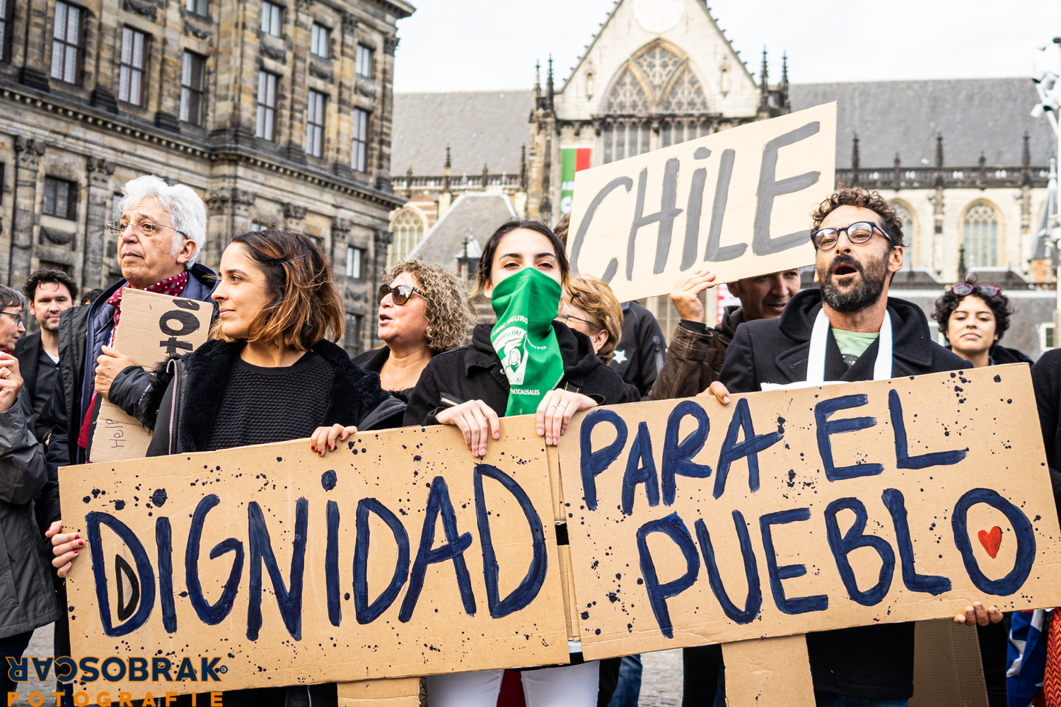 Chile protest Amsterdam Oscar Brak Fotografie