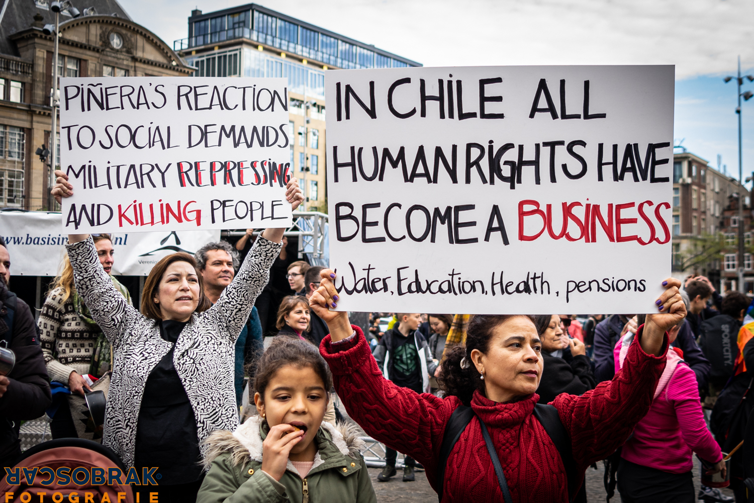 Chile protest Amsterdam Oscar Brak Fotografie